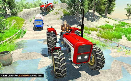 Tractor Driving Simulator Farming Tractor Trolley screenshot 4