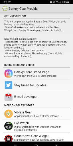 Battery Gear for Galaxy Watch screenshot 1
