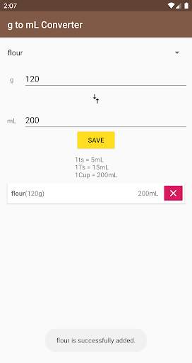 g to mL Converter screenshot 2