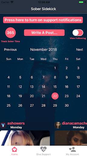 Sober Sidekick App - Sober Clock   Sober App screenshot 1