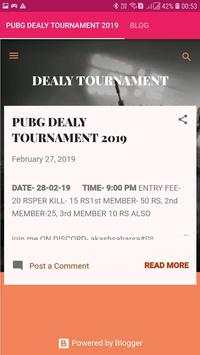 PUBG DEALY TOURNAMENT screenshot 1