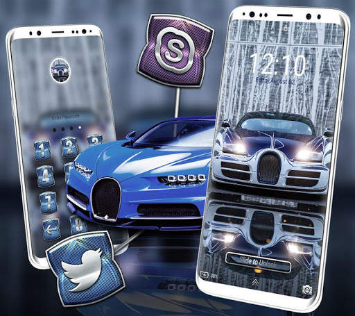 Blue Sport Car Launcher Theme screenshot 4