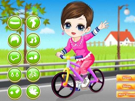 The little girl learn bicycle screenshot 6