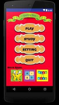 Spelling bee -top  free english word game to learn screenshot 1