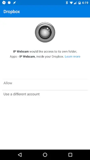 IP Webcam uploader for Dropbox screenshot 3