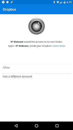 IP Webcam uploader for Dropbox screenshot 3