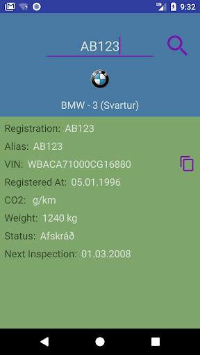 Car Info: Iceland 2020 screenshot 1