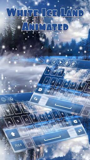 White Iceland Animated Keyboard screenshot 4