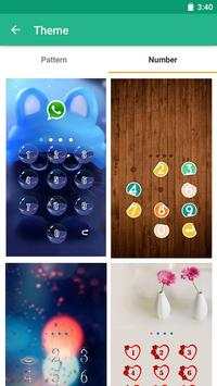 Green AppLock Theme White Cats screenshot 3