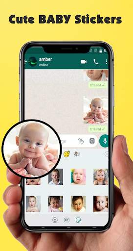Funny Baby Stickers for whatsa स्क्रीनशॉट 2