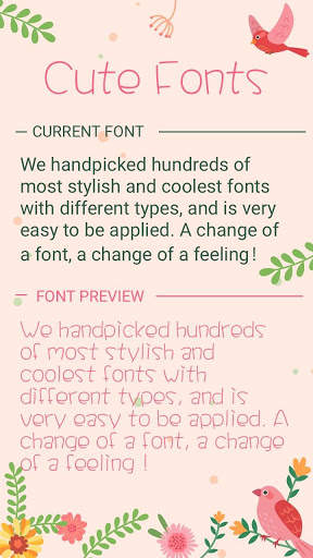 Cute Font untuk FlipFont , Font Keren Bebas Teks screenshot 1