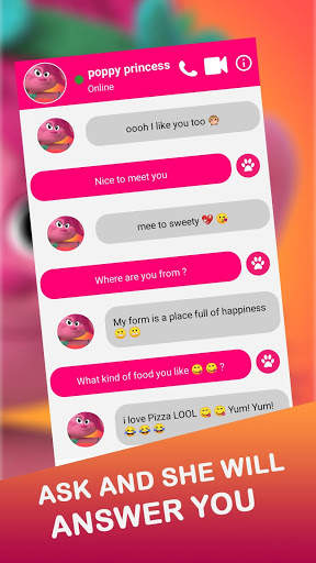 Call from poppy Chat   video call (Simulation)‏ screenshot 2