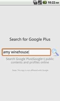 Search for Google Plus скриншот 1
