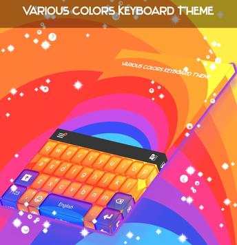 Various Colors Keyboard Theme screenshot 1