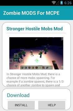 Zombie MODS FOR MCPE screenshot 5