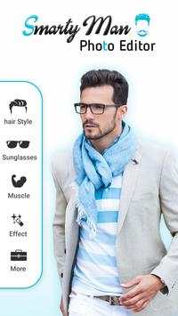 Smarty Man Photo Editor – Men Mustache, Hairstyle screenshot 1
