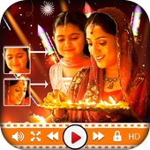 Diwali Photo Video Music Maker 2017 आइकन