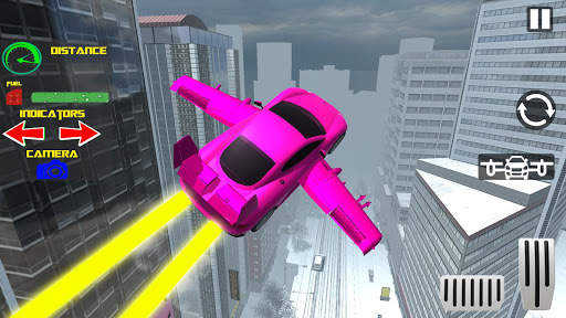 Real Light Flying Car Racing Sim, jogo 2020 screenshot 6