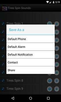 Tires Spin Sounds Ringtones screenshot 2
