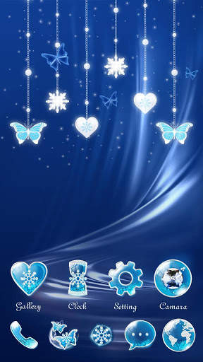 Blue Crystal Go Launcher Theme screenshot 3