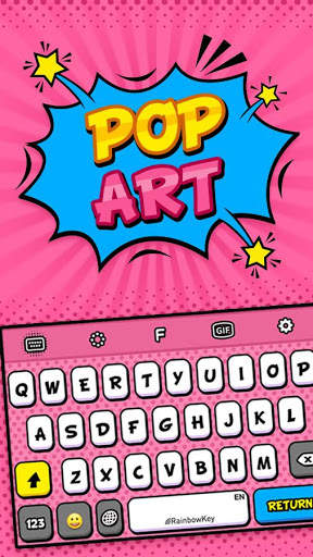 Sweetie Pop Art Keyboard Theme - Emoji & Gif screenshot 1