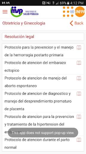 Protocolos de Atención DR MoH screenshot 2