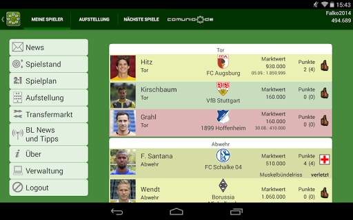 Comunio screenshot 6