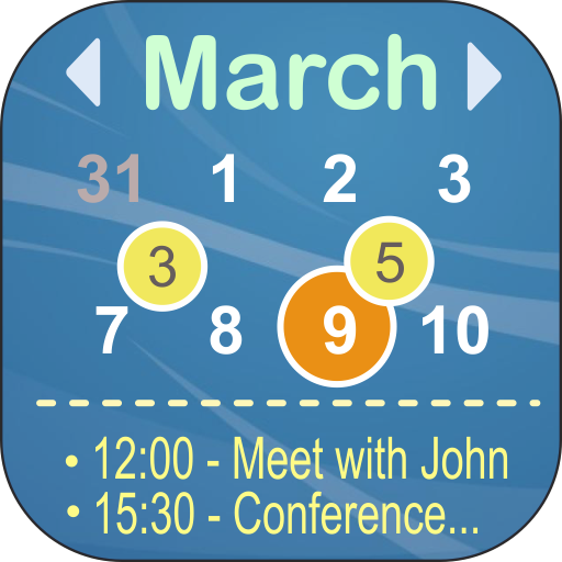 Calendar Widget Month with Agenda icon