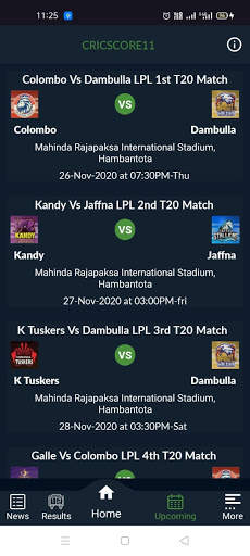 Cricscore 11 screenshot 5