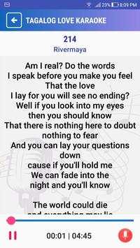 Sing Karaoke Offline - Tagalog Love Songs screenshot 2