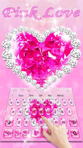 Sparkling Diamond Love Keyboard Theme screenshot 2