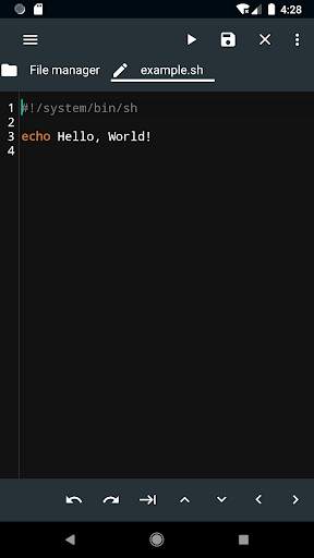 Shell Script Editor screenshot 1