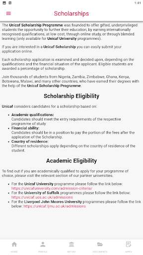 Unicaf Scholarships скриншот 5