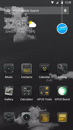 Cool black fighter-free theme скриншот 1