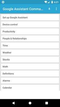 Voice Commands For Google Assistant screenshot 1