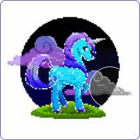 Pixel Art Unicorn Coloring logo
