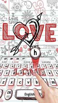 Doodle Love Keyboard screenshot 2