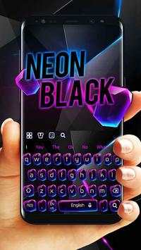 Neon Black Crystal Keyboard screenshot 1