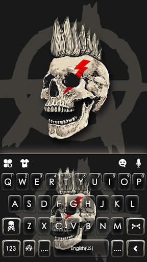 Punk Skull Keyboard Background screenshot 5