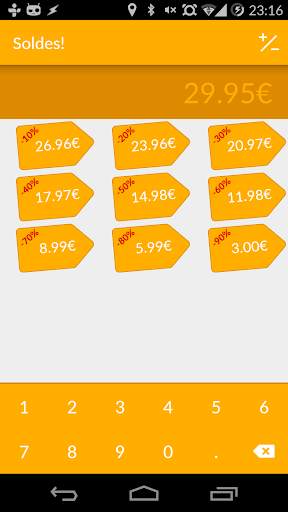 Calculatrice de soldes screenshot 1