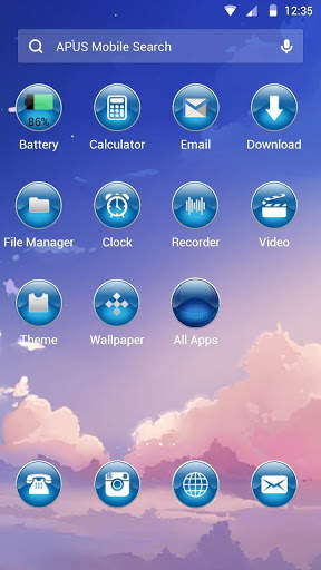 sunset-APUS Launcher theme screenshot 2