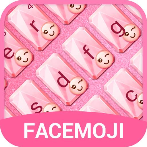 Pink Glitter Emoji Keyboard Theme for Whatsapp v1.0