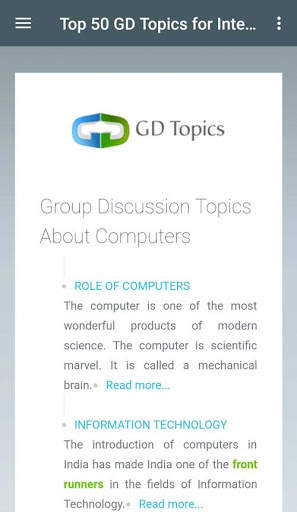 GD Topics screenshot 1