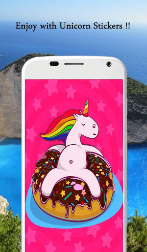 Unicorn stickers for pictures emojis kawaii editor screenshot 1