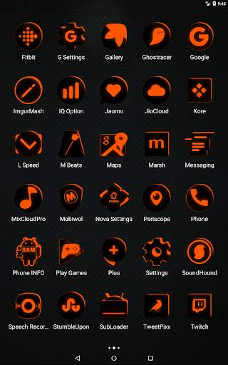 Flat Black and Orange IconPack screenshot 19