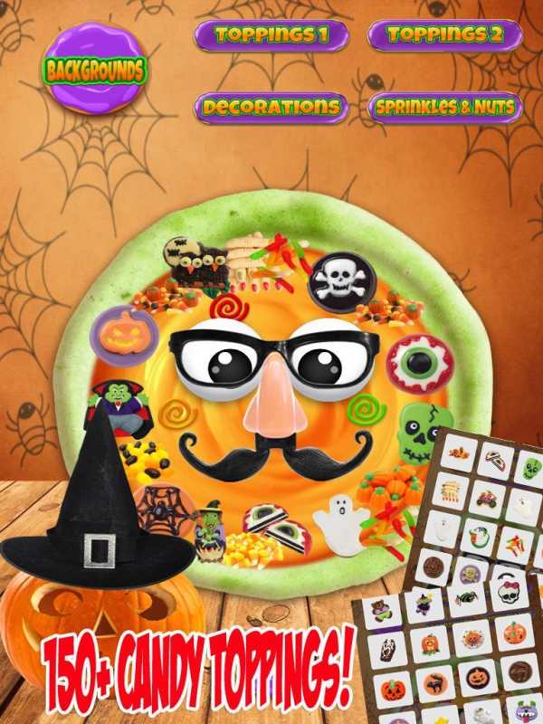 Halloween Candy Pizza Maker - Dessert Food Cooking screenshot 6