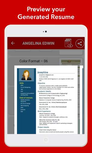 Curriculum vitae app CV Maker screenshot 11