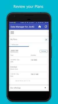 Data Manager for Jio :Check Jio Data Balance,Usage screenshot 2