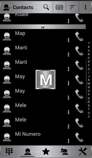 Theme Silver Metal RocketDial screenshot 2
