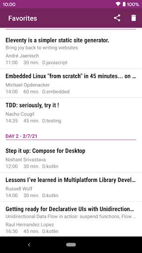 FOSDEM 2022 Schedule screenshot 4